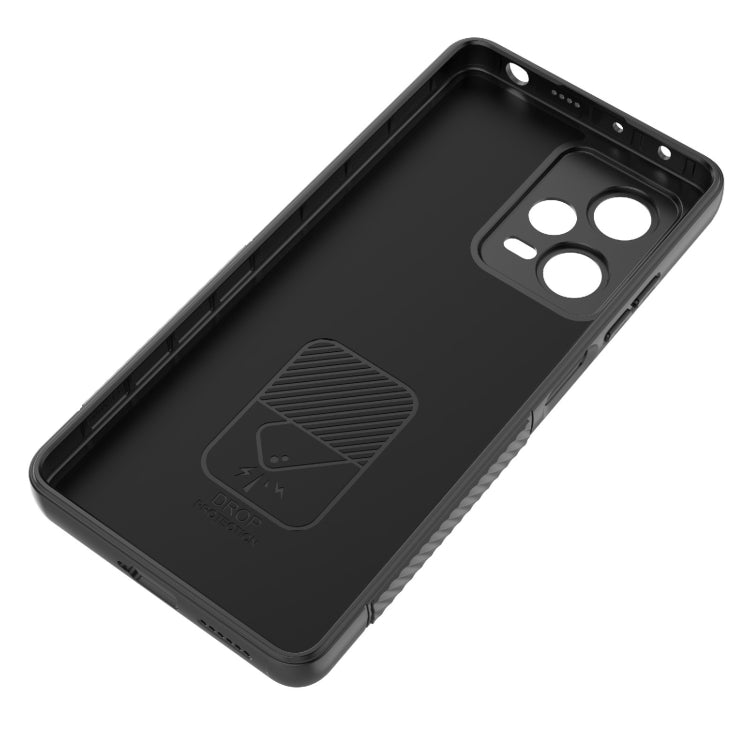 For Xiaomi Redmi Note 12 Pro+ Global Wavy Texture TPU Phone Case with Lens Film(Grey)