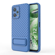 For Xiaomi Redmi Note 12 5G Global Wavy Texture TPU Phone Case with Lens Film(Blue)