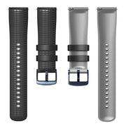 20mm Universal Mesh Two-Tone Silicone Watch Band(Black Gray)