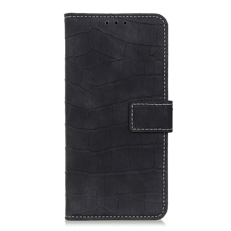 For Nokia C32 4G Magnetic Crocodile Texture Horizontal Flip Leather Phone Case(Black)