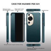 For Huawei P60 Art Leather + TPU Frame Shockproof Phone Case(Black)