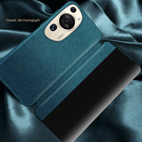 For Huawei P60 Art Leather + TPU Frame Shockproof Phone Case(Black)