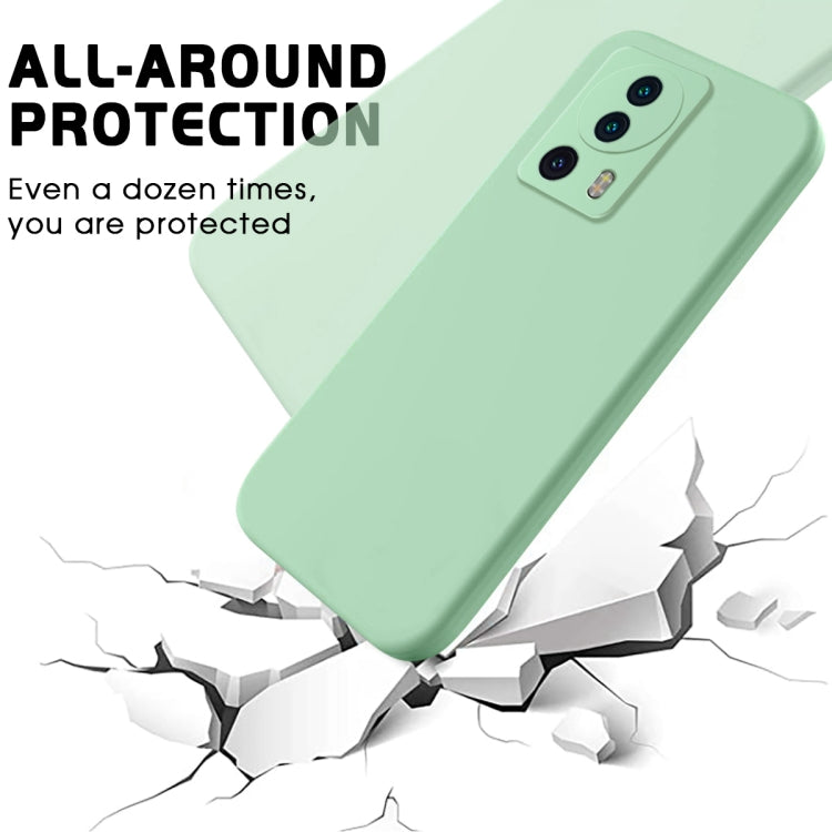 For Xiaomi 13 Lite / 12 Lite NE Pure Color Liquid Silicone Shockproof Phone Case(Green)
