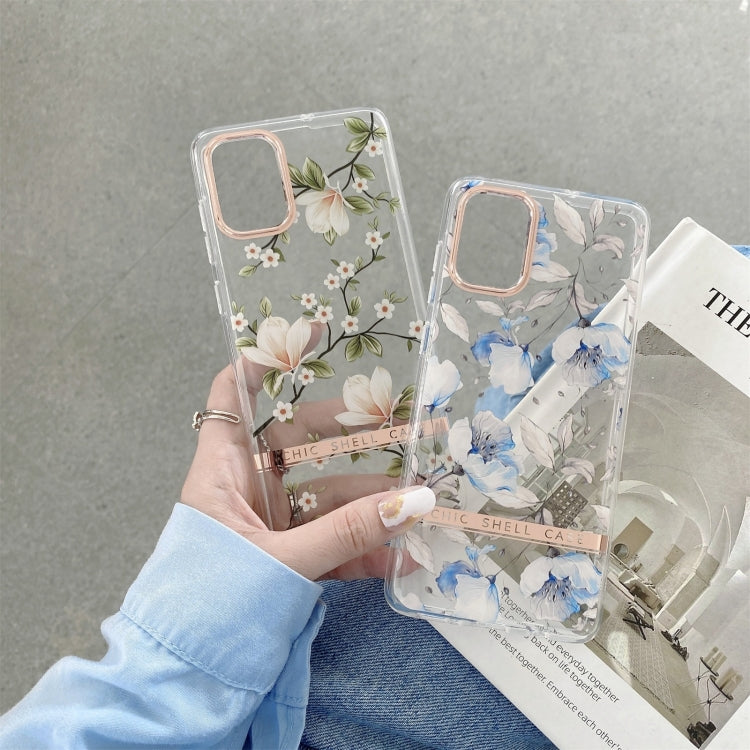 For Samsung Galaxy A14 5G High Translucent Electroplating Flower Pattern TPU + PC Phone Case(Hibiscus)
