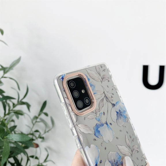 For Samsung Galaxy A34 5G High Translucent Electroplating Flower Pattern TPU + PC Phone Case(Cherry Blossoms)