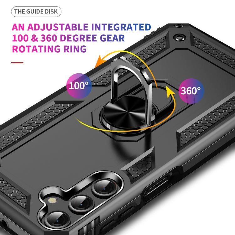 For Samsung Galaxy A24 4G Shockproof TPU + PC Phone Case(Black)