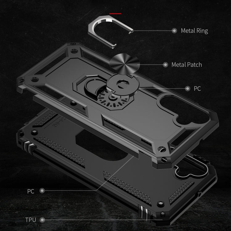 For Samsung Galaxy A24 4G Shockproof TPU + PC Phone Case(Black)
