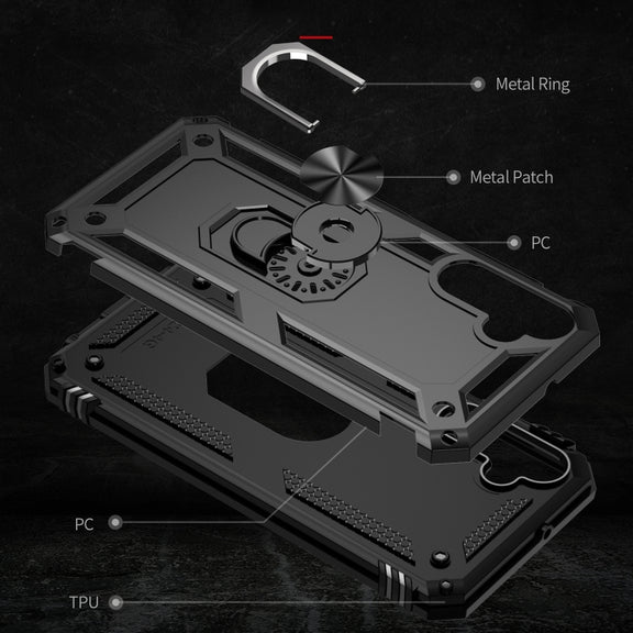 For Samsung Galaxy A24 4G Shockproof TPU + PC Phone Case(Black)