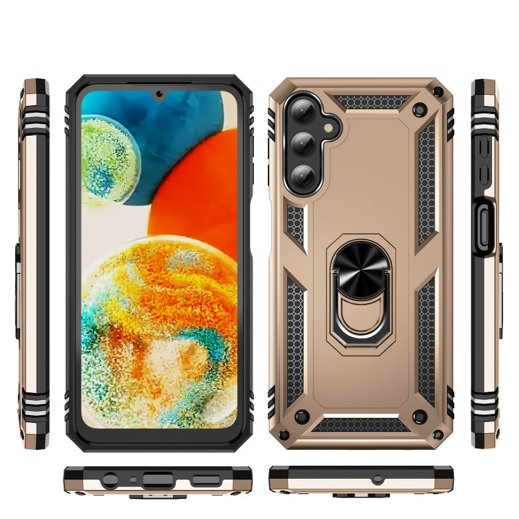 For Samsung Galaxy A24 4G Shockproof TPU + PC Phone Case(Gold)