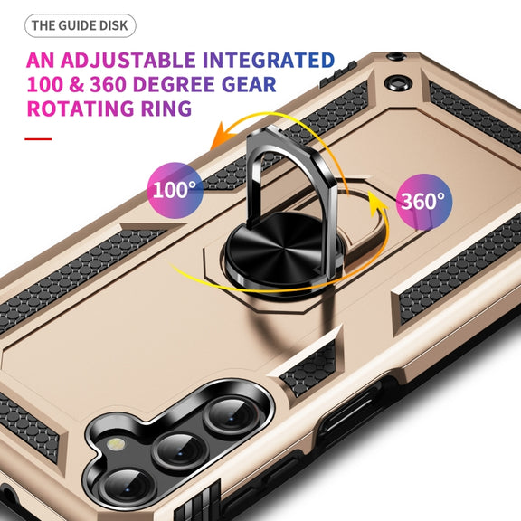 For Samsung Galaxy A24 4G Shockproof TPU + PC Phone Case(Gold)