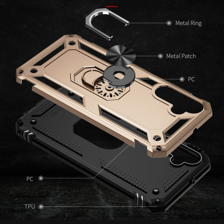 For Samsung Galaxy A24 4G Shockproof TPU + PC Phone Case(Gold)