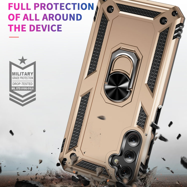For Samsung Galaxy A24 4G Shockproof TPU + PC Phone Case(Gold)