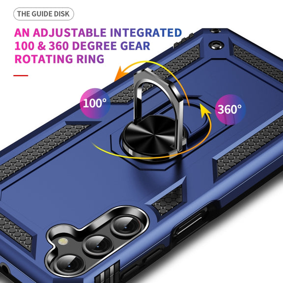 For Samsung Galaxy A24 4G Shockproof TPU + PC Phone Case(Blue)