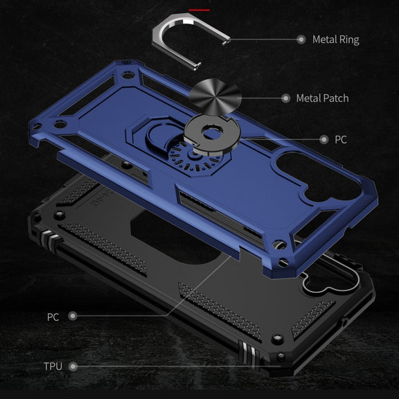 For Samsung Galaxy A24 4G Shockproof TPU + PC Phone Case(Blue)