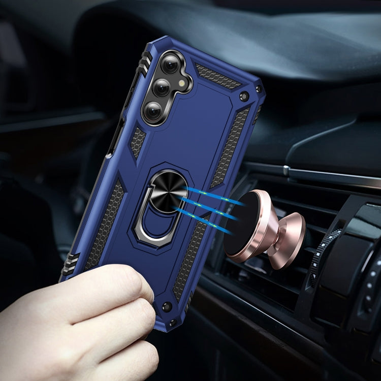 For Samsung Galaxy A24 4G Shockproof TPU + PC Phone Case(Blue)