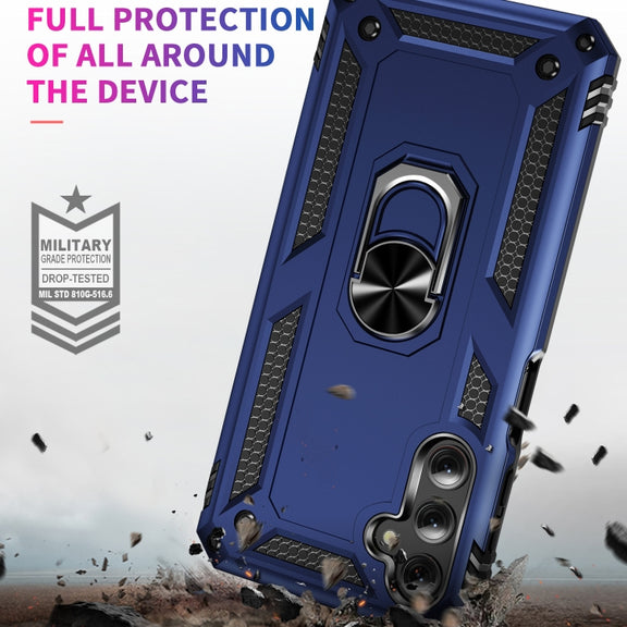 For Samsung Galaxy A24 4G Shockproof TPU + PC Phone Case(Blue)