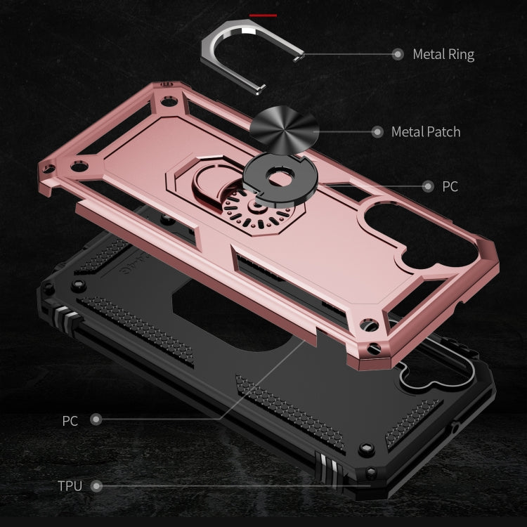 For Samsung Galaxy A24 4G Shockproof TPU + PC Phone Case(Rose Gold)