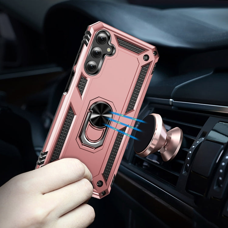 For Samsung Galaxy A24 4G Shockproof TPU + PC Phone Case(Rose Gold)