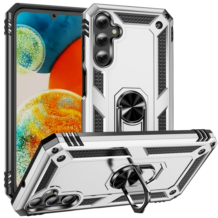 For Samsung Galaxy A24 4G Shockproof TPU + PC Phone Case(Silver)