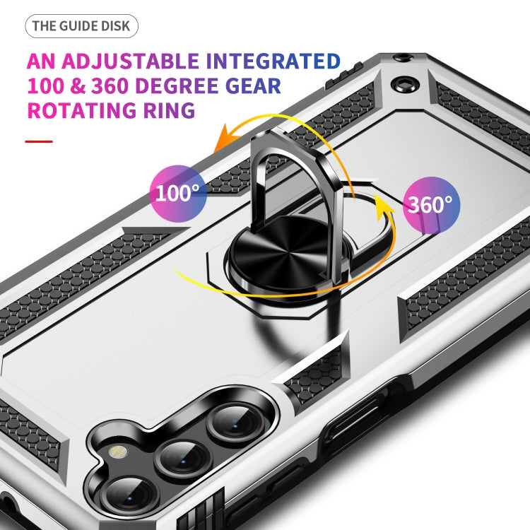 For Samsung Galaxy A24 4G Shockproof TPU + PC Phone Case(Silver)