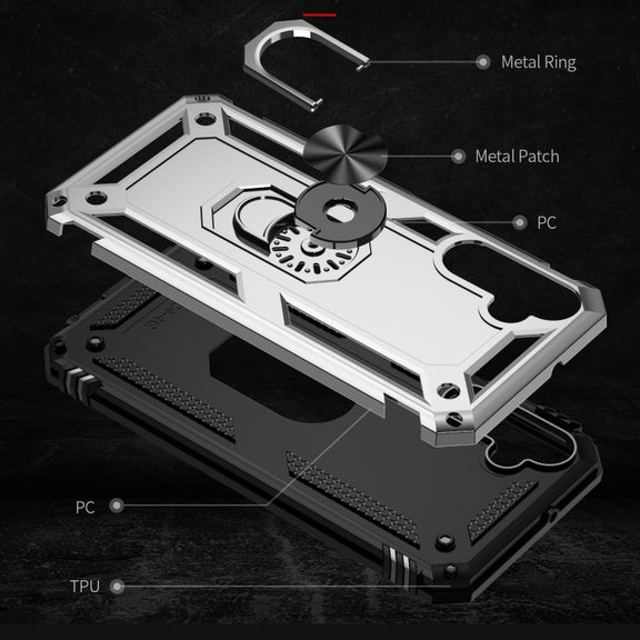 For Samsung Galaxy A24 4G Shockproof TPU + PC Phone Case(Silver)