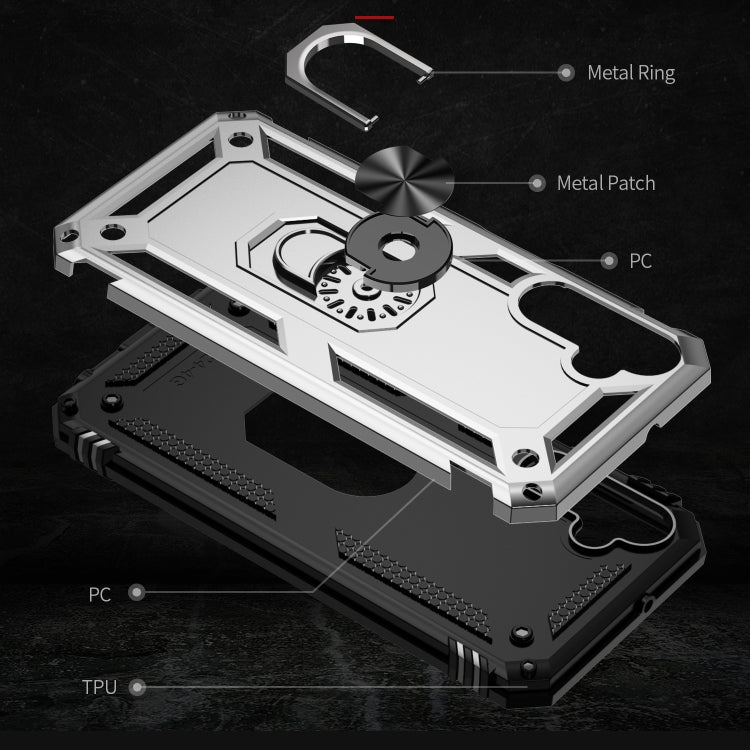 For Samsung Galaxy A24 4G Shockproof TPU + PC Phone Case(Silver)