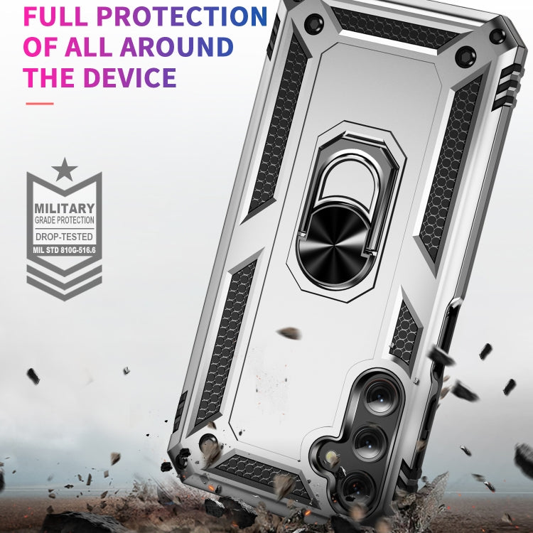 For Samsung Galaxy A24 4G Shockproof TPU + PC Phone Case(Silver)