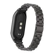 For Xiaomi Mi Band 8 Integrated Metal Case + Three-bead Watch Band(Elegant Black)