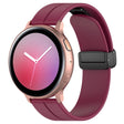 20mm Universal Flat Head Groove Folding Black Buckle Silicone Watch Band(Wine Red) - Smart Wear by PMC TechLife | Online Shopping South Africa | PMC TechLife