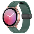 20mm Universal Flat Head Groove Folding Black Buckle Silicone Watch Band(Dark Green) - Smart Wear by PMC TechLife | Online Shopping South Africa | PMC TechLife