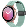 20mm Universal Flat Head Groove Folding Black Buckle Silicone Watch Band(Teal) - Smart Wear by PMC TechLife | Online Shopping South Africa | PMC TechLife