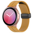 22mm Universal Flat Head Groove Folding Black Buckle Silicone Watch Band(Yellow) - Smart Wear by PMC TechLife | Online Shopping South Africa | PMC TechLife