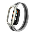 For Xiaomi Mi Band 8 Integrated Metal Case + Milanese Magnetic Watch Band(Silver+Black) - Smart Wear by PMC TechLife | Online Shopping South Africa | PMC TechLife