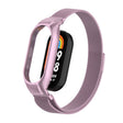 For Xiaomi Mi Band 8 Integrated Metal Case + Milanese Magnetic Watch Band(Rose Pink) - Smart Wear by PMC TechLife | Online Shopping South Africa | PMC TechLife