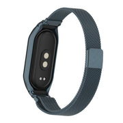 For Xiaomi Mi Band 8 Integrated Metal Case + Milanese Magnetic Watch Band(Titanium Gray)
