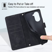 For Huawei nova 10 Skin-feel Embossed Leather Phone Case(Black)