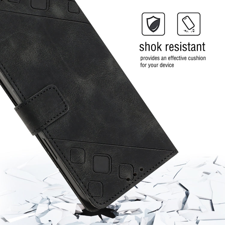 For Huawei nova 10 Skin-feel Embossed Leather Phone Case(Black)