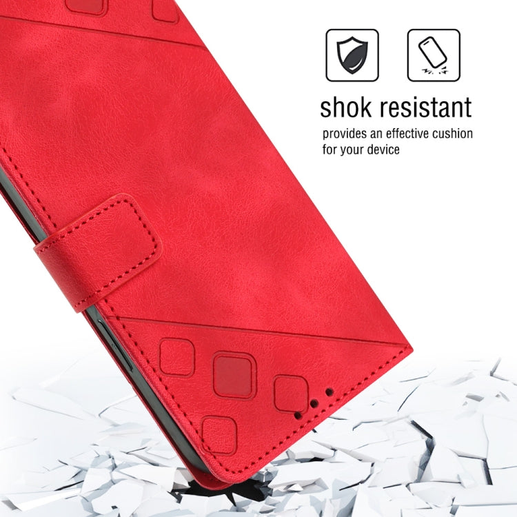 For Huawei nova 10 Skin-feel Embossed Leather Phone Case(Red)