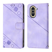 For Huawei nova 10 Skin-feel Embossed Leather Phone Case(Light Purple)