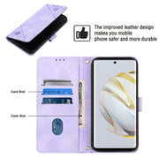 For Huawei nova 10 Skin-feel Embossed Leather Phone Case(Light Purple)