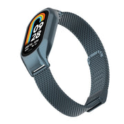 For Xiaomi Mi Band 8 Integrated Metal Case + Steel Mesh Buckle Watch Band(Titanium Gray)
