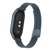 For Xiaomi Mi Band 8 Integrated Metal Case + Steel Mesh Buckle Watch Band(Titanium Gray)