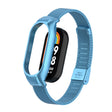 For Xiaomi Mi Band 8 Integrated Metal Case + Steel Mesh Buckle Watch Band(Sky Blue) - Smart Wear by PMC TechLife | Online Shopping South Africa | PMC TechLife