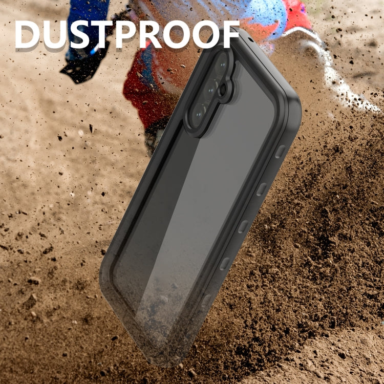 For Samsung Galaxy A54 5G RedPepper Transparent Dot Shockproof Water-resistant PC + TPU Phone Case(Black)