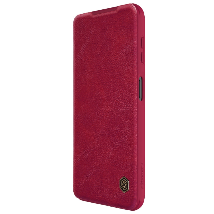 For Samsung Galaxy A14 4G NILLKIN QIN Series Pro Sliding Camera Cover Design Leather Phone Case(Red)