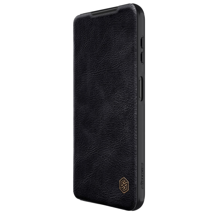 For Samsung Galaxy A14 4G NILLKIN QIN Series Pro Sliding Camera Cover Design Leather Phone Case(Black)