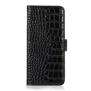 For Xiaomi Redmi Note 12 Turbo Crocodile Top Layer Cowhide Leather Phone Case(Black)