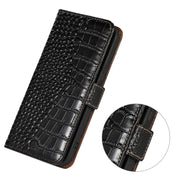 For Xiaomi Redmi Note 12 Turbo Crocodile Top Layer Cowhide Leather Phone Case(Black)