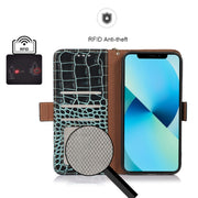 For Xiaomi Redmi Note 12 Turbo Crocodile Top Layer Cowhide Leather Phone Case(Green)