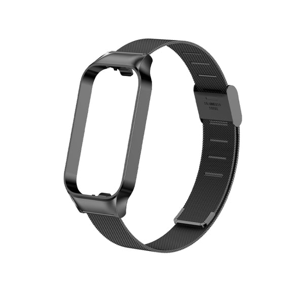 For Redmi Band 2 Milan Buckle Metal Watch Band(Black)